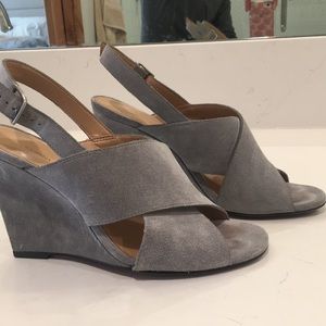 Banana Republic suede wedge sandal